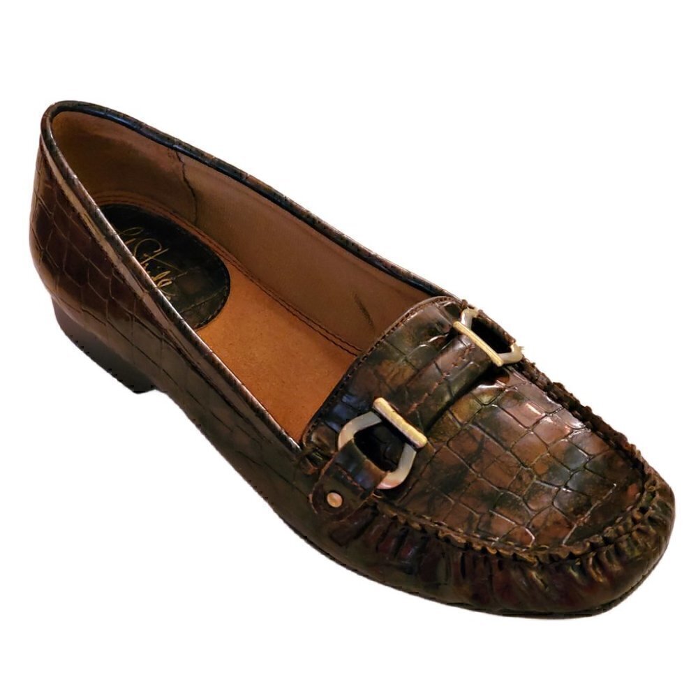 Woman's Lifestride Brown Leather Loafers, Woman's Flats NIB